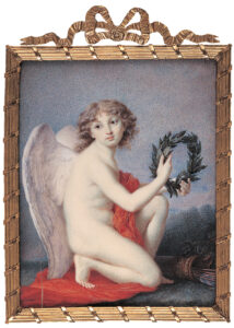 W. Lesseur, Henryk ks. Lubomirski jako Amor, 1797. Akwarela, gwasz, kość sł.; 14,4 x 12,2 cm. © Muzeum Polskie w Rapperswilu