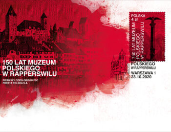 Polnische Briefmarke zum 150. Jahrestag des Polnischen Museums in Rapperswil